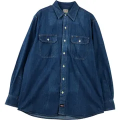 古着 ディッキーズ Dickies 長袖 デニムシャツ メンズL相当/eaa615220