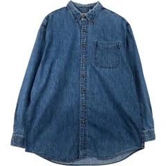 古着 90~00年代 エルエルビーン L.L.Bean 長袖 ボタンダウンデニムシャツ メンズL相当 ヴィンテージ/eaa615223