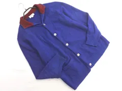 UNITED ARROWS BLUE LABEL ユナイテッドアローズブルーレーベル ウール100% カーディガン sizeL/青 ◇■ メンズ