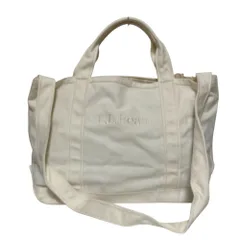 良品 LL BEAN エルエルビーン グリーンレーベルリラクシング 別注 グローサリー トートバッグ ホワイト レディース 古着 中古 USED