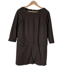 美品 BURBERRY BLUE LABEL バーバリーブルーレーベル ウール ワンピース 38 ブラウン レディース 古着 中古 USED