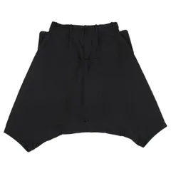 ビーヨウジヤマモトB Yohji Yamamoto ポリフラップポケットサルエルパンツ 黒2