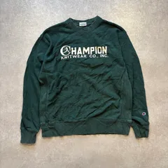 Champion チャンピオン スウェット トレーナー リバースウィーブ REVERSE WEAVE マルチロゴ プリント グリーン 緑 L