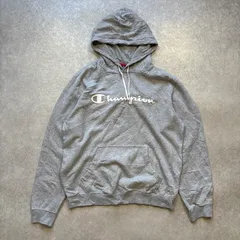 オーバーサイズ Champion チャンピオン スウェット パーカー カジュアル プリント グレー XL