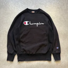 Champion チャンピオン スウェット リバースウィーブ REVERSE WEAVE 単色タグ 復刻 ブラック 黒 刺繍 M