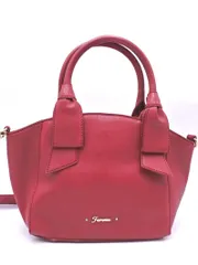 Feroux フェルゥ フェイクレザー ショルダー ハンド バッグ 赤 ■■ レディースのサムネイル
