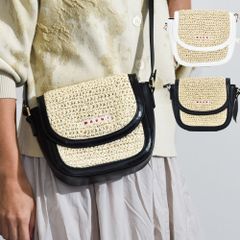 MARNI スモールバスケット ショルダーバッグ ラフィア 2way かごバッグ MARNI マルニ ラフィアハンドバッグ 2way ショルダー スモール