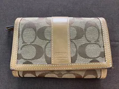 COACH 二つ折り財布 モノグラム ベージュ