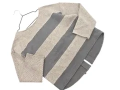 MAYSON GREY メイソングレイ ウール混 レースアップ ボーダー プルオーバー カットソー size2/グレー ◇■ レディース