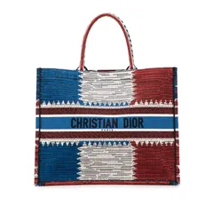 ディオール ブックトート ラージ マルチカラー キャンバス レディース Dior【1-0225251】