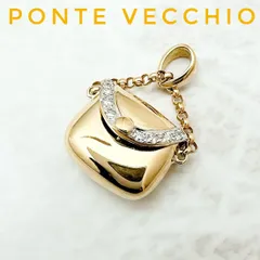 美品🌟Ponte Vecchio ダイヤモンド 0.07ct イエローゴールド ペンダントトップ Uのサムネイル