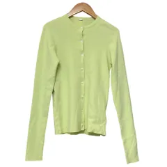 未使用 25SS Mila Owen ミラオーウェン クルーネックリブニットカーディガン 09WND251046 サイズ0 ライム レディース 古着 中古 USED