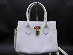 Samantha Thavasa サマンサタバサ レザー 2WAY ハンド バッグ 白  ■■ レディース