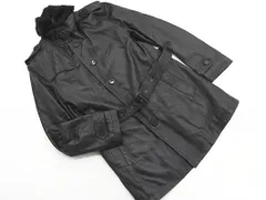 バーバリーブラックレーベル 本革 レザー ラビットファー 2WAY コート sizeLL/黒  ◇■◎メンズ