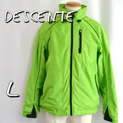 【極美品】DESCENTデサント Move Sport エクスプラスサーモ フード付 ウインドブレーカージャケット L ライムイエロー【古着】【中古】【送料無料】