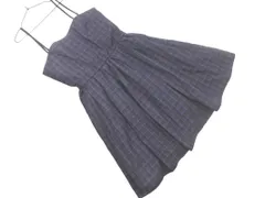 dazzlin ダズリン チェック ジャンパー スカート ワンピース sizeS/濃紺 ■■ レディース