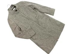 NATURAL BEAUTY BASIC ナチュラルビューティーベーシック ウール混 総柄 コート sizeM/白ｘ黒 ◇■ レディース