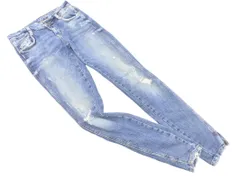 ZARA TRF ザラ トラファ ダメージ加工 スキニー デニムパンツ 青 ■■ レディース