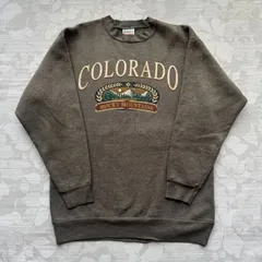 ONEITA 90s USA製 COLORADO ロッキーマウンテン プリントスウェット M