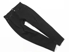 AZUL BY MOUSSY アズールバイマウジー ダメージ加工 ストレッチ テーパード パンツ sizeXL/黒 ■■ レディース