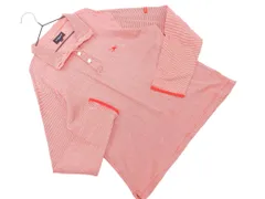 BURBERRY バーバリー GOLF ゴルフ ボーダー ハーフボタン カットソー sizeL/赤 ◇■ レディース