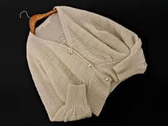 axes femme アクシーズファム ウール混 パールボタン カーディガン sizeM/アイボリー ◇■ レディース