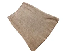 NATURAL BEAUTY BASIC ナチュラルビューティーベーシック ウール混 Aライン 台形 スカート sizeM/ダークブラウン ◇■ レディース