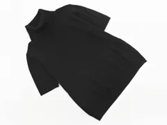 TRANS WORK トランスワーク ウール100% 半袖 リブ タートルネック ニット セーター size40/黒 ◇■ レディース