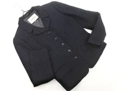 PAUL STUART ポールスチュアート ウール混 刺繍 ジャケット size6/紺 ◇■ レディース