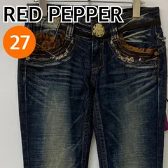 【新品】RED PEPPER レッドペッパー パンツ デニム フレアパンツ ネイビー レディース 27サイズ 【CB848】