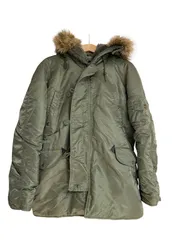  【美品】アルファ インダストリート　N-3B フライトジャケット　カーキ　メンズ　サイズM【Z1762】