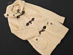 Bark バーク ウール混 ニット ダッフル コート sizeS/オフホワイト ◇■ レディース
