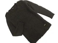 BURBERRY バーバリー BLACK LABEL ブラックレーベル ウール混 ケーブル編み ニット セーター size2/カーキ ◇■ メンズ