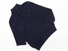 POLO RALPH LAUREN ポロ ラルフローレン ハーフボタン ニット セーター sizeS/紺 ◇■ メンズ
