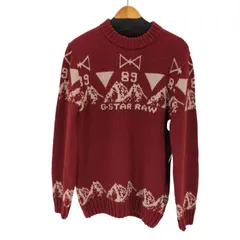 ジースターロー G-STAR RAW HOLIDAY KNITTED SWEATER グラフィックデザインロゴセーター メンズ JPN：M のサムネイル