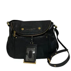 良品 MARC JACOBS マークバイマークジェイコブス レザー ショルダーバッグ ブラック レディース 古着 中古 USED