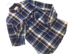 ZARA MAN ザラ マン チェック スナップボタン シャツ sizeL/青 ◇■ メンズ