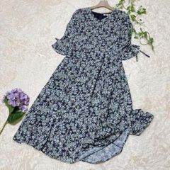 ローレンラルフローレン 小花柄 カシュクール ロングワンピース サイズ