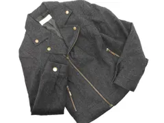 any SiS エニィスィス ウール混 ダブル ライダース ジャケット size2/グレー ◇■ レディース