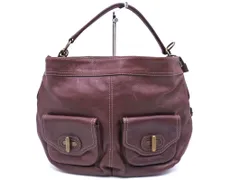 DAKOTA ダコタ レザー 2WAY ショルダー バッグ 茶 ■■◎レディース