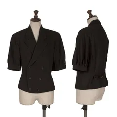 トリココムデギャルソンtricot COMME des GARCONS ウールダブル半袖ジャケット 黒M位