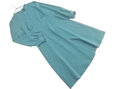 BLUE LABEL CRESTBRIDGE ブルーレーベル クレストブリッジ シャツ ワンピース size38/緑 ◇■ レディース