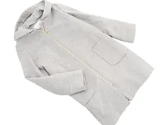 simplicite シンプリシテェ ウール混 フード 付き ノーカラー コート sizeM/グレー ◇■ レディース