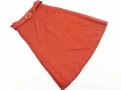 新品 ensuite エンスウィート ベルト付き ロング スカート size3/赤 ◇■ レディース