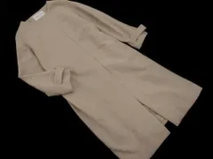 NATURAL BEAUTY BASIC ナチュラルビューティーベーシック ウール混 ノーカラー コート sizeM/ライトグレー ◇■ レディース