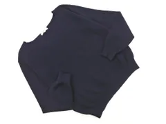 NATURAL BEAUTY BASIC ナチュラルビューティーベーシック Vネック ニット セーター sizeS/紺 ◇■ レディース