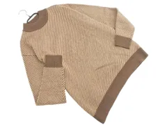 B:MING BEAMS ビームス ウール混 ストライプ ニット セーター sizeM/茶 ◇■ メンズ