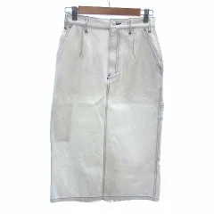 スライ SLY タイトスカート ロング カラーデニム 2 M 白 ホワイト /YK ●RY