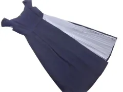 LAGUNAMOON ラグナムーン プリーツ 切替 Aライン ワンピース sizeM/紺 ■◆ レディース