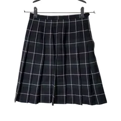 【美品】EASTBOY イーストボーイ チェック柄プリーツスカート 膝丈 ダークグリーン サイズ9【Z1767】